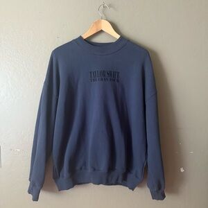 Taylor Swift The Eras Tour Blue Crewneck Sweater